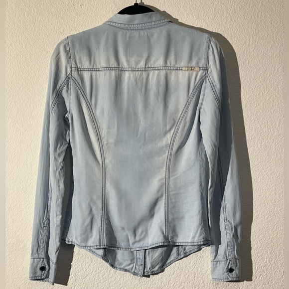 Guess Denim Shirt 
Style # W21H38D0M40 - Picture 3 of 6